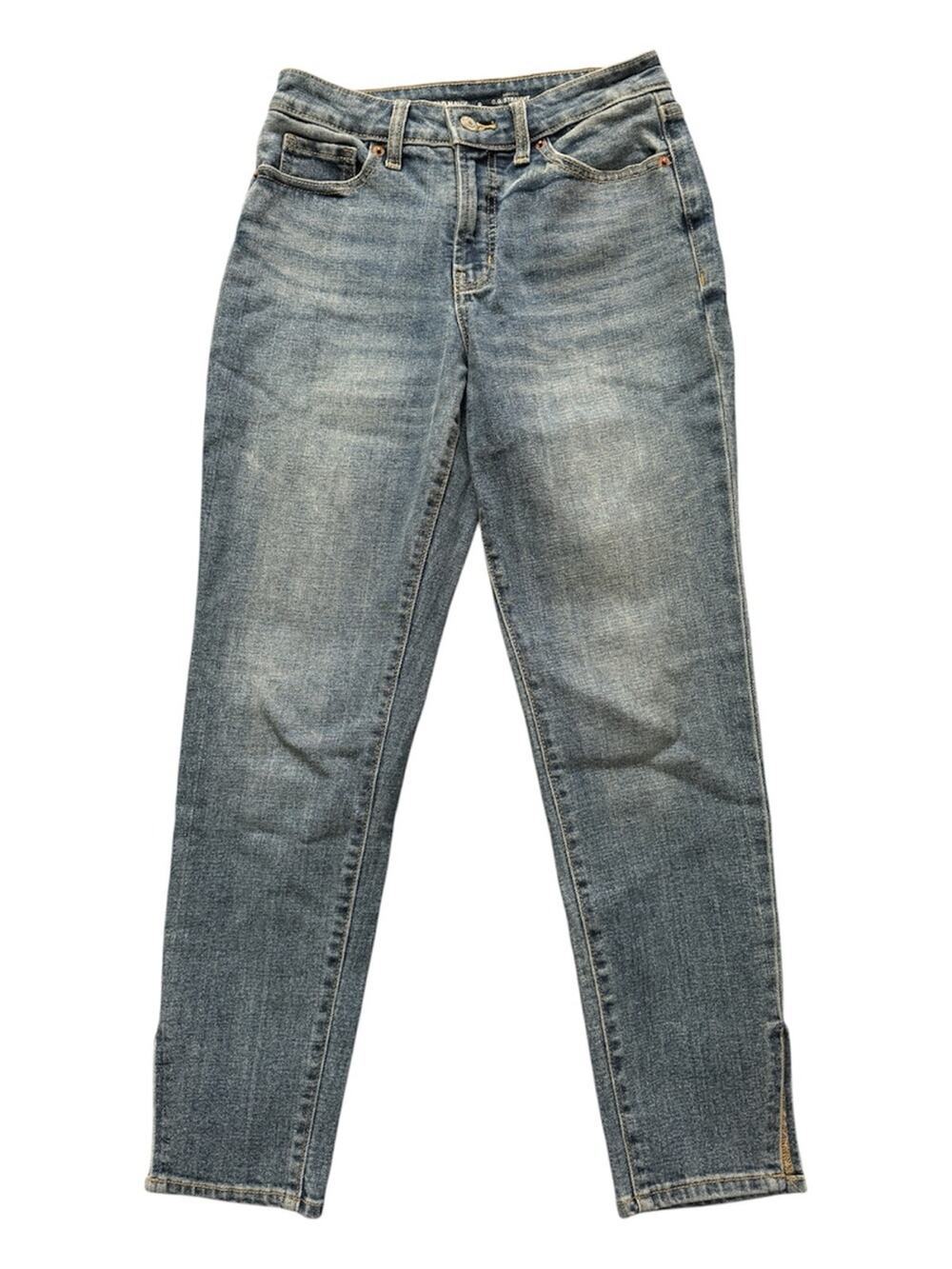 Old Navy Women’s Blue Straight-Leg High Rise Jeans Size 0